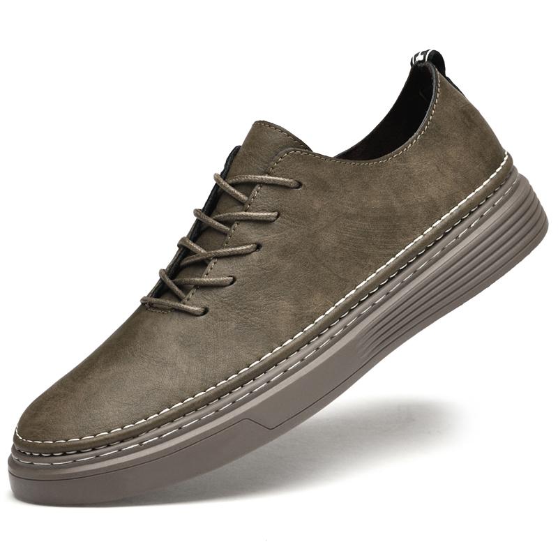 Fashion Luxury Brand Cow Leather Platform Shoes Men 2025 New Designer Fashion Genuine Leather Sneakers Designer Minimalist Oxford Shoes