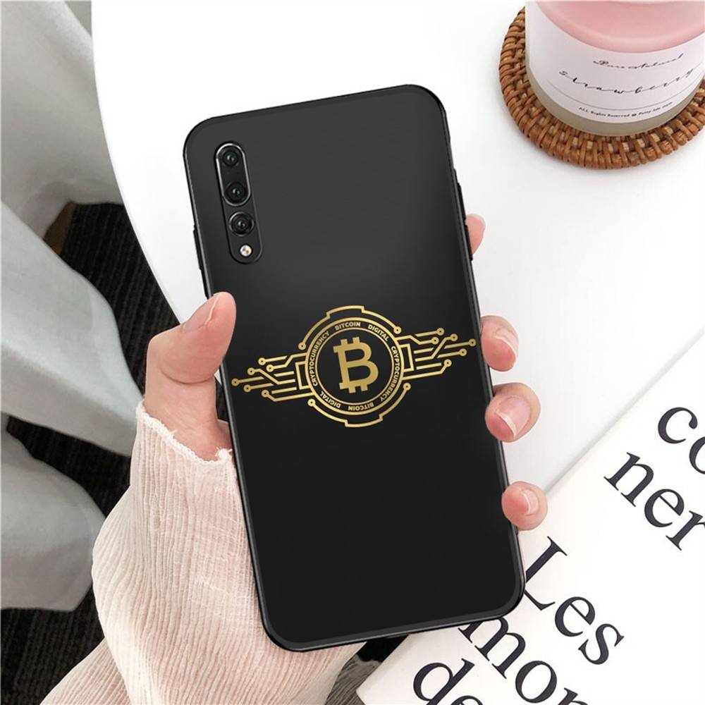 Luxury Bitcoin Phone Case For Huawei P 8 9 10 20 30 40 50 Pro Lite Psmart Honor 10 Lite 70 Mate 20lite