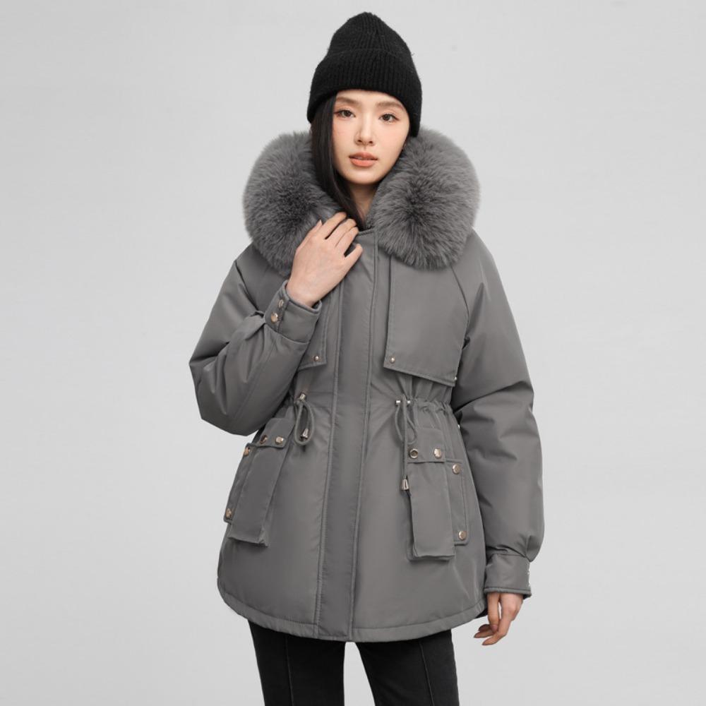Winter new Korean version down cotton clothes thickened and velvet large size warm jacket