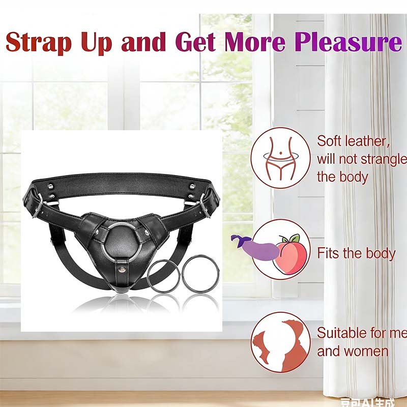 Adjustable Waist And Thigh Soft Leather Strap-On Dildo Harness Adult Sex Toy for Women Pegging Comfortable Wear Pants for Dildos