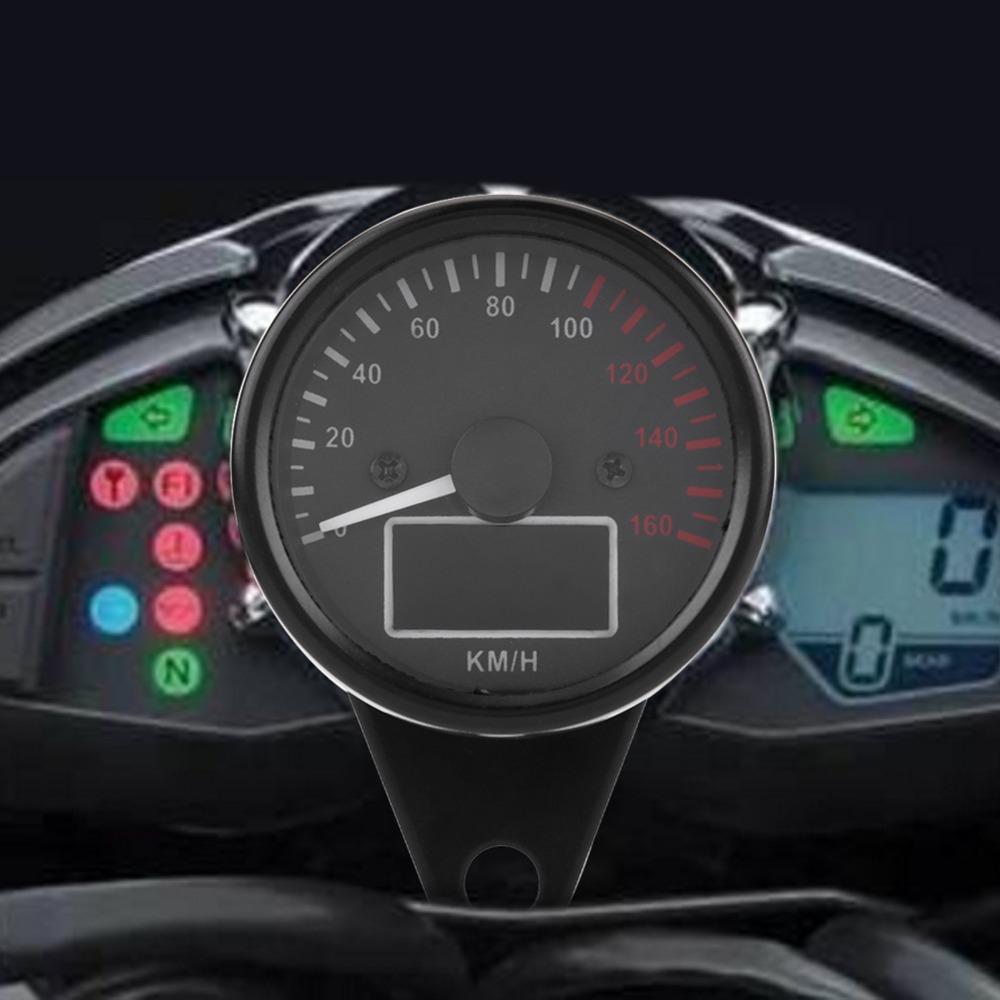 Black Motorcycle Tachometer Retro Style Universal Speed Gauge Aftermarket Gauge Installation