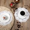 4 Pcs 8 Inch White Vintage Crochet Doilies Round Lace Doily Lace Coasters Cotton Lace Doilies Lace Doilies for Tables Lace Coastersfor Kitchen Dining