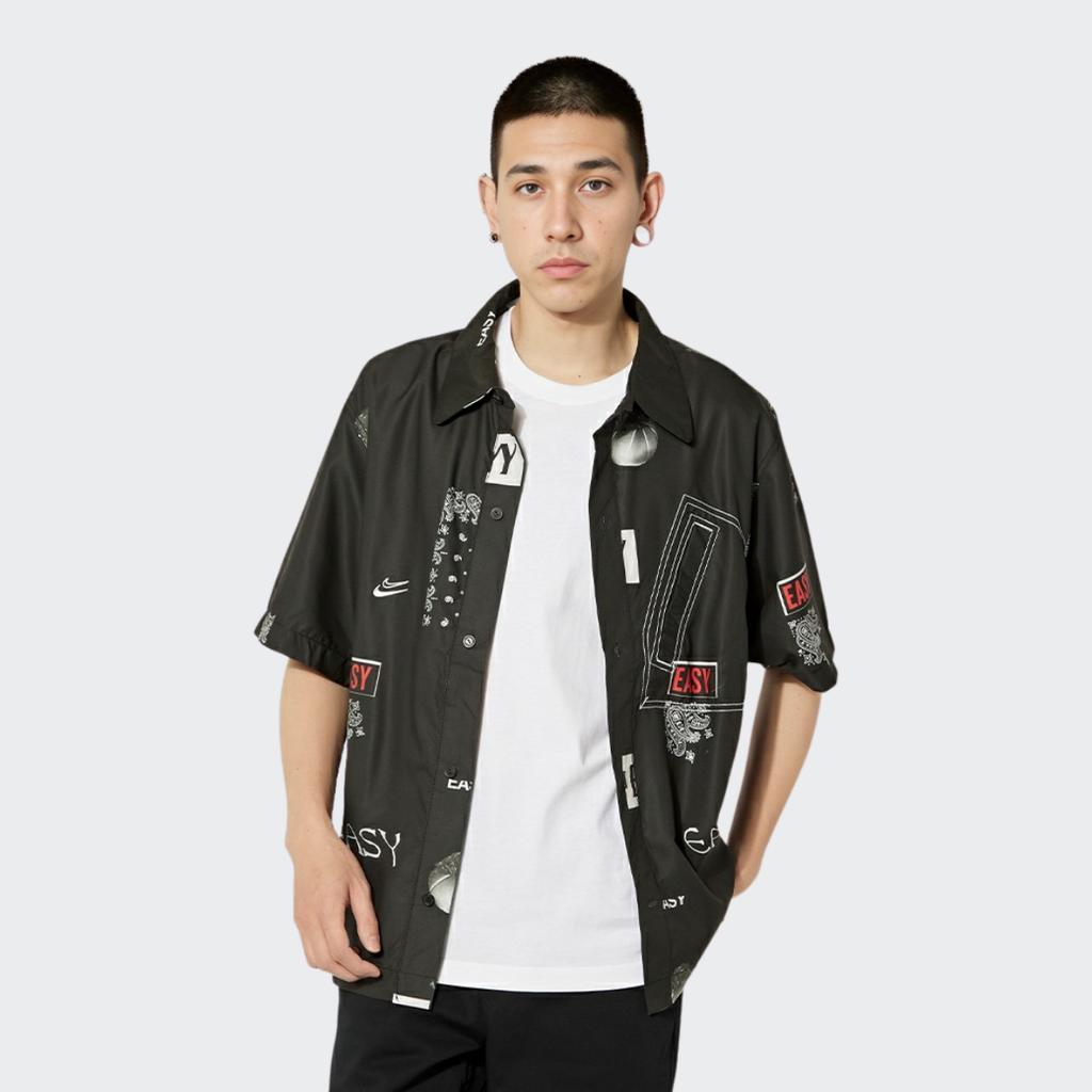 Nike Basketball Sports Polo Shirt Men Tops Black DO4024-010