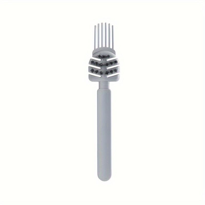 

1pc Dual-Function Hairbrush Cleaner Tool, Reusable Hairbrush Gaps & Air Cushion Cleaner, Ergonomic Handle Durable Plastic Portable Comb Cleaning Tool 1pc серый