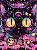 5D DIY Diamond Art Painting Cartoon Colorful Abstract Cat Animals Full Diamond Mosaic Diamond Embroidery Kit Home Decor
