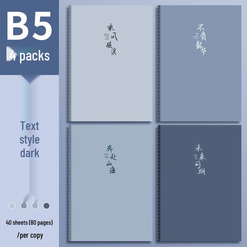 Neues großes Softcover-Notizbuch für Schüler - Mittelstufe bis Hochschulprüfungen