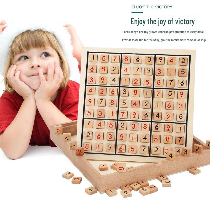 Wooden Sudoku Chess for Kids: Educational Game for Developing Logical Thinking