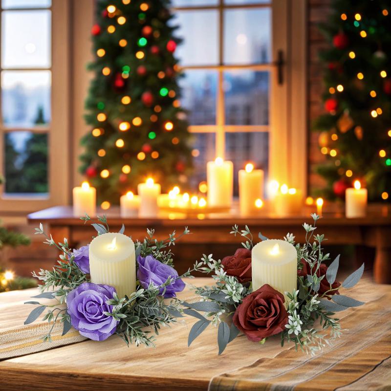 25cm Scene Setting Party Candle Decoration Table Decorations Home Decor Elegant Mini Wreath Noble Multi-Color