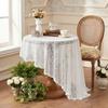 Stylish Floral Lace Round Tablecloth Table Cover Stains Resistant Fabric Multipurpose Use For Kitchen Office Wedding