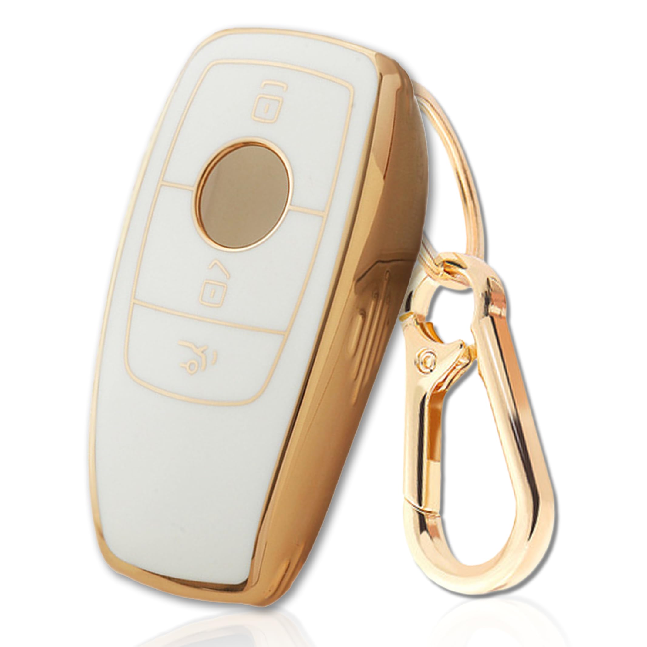 

Mercedes Benz Key Cover, TPU, 360 Degree Full Protection, Compatible with Benz A Class, белый