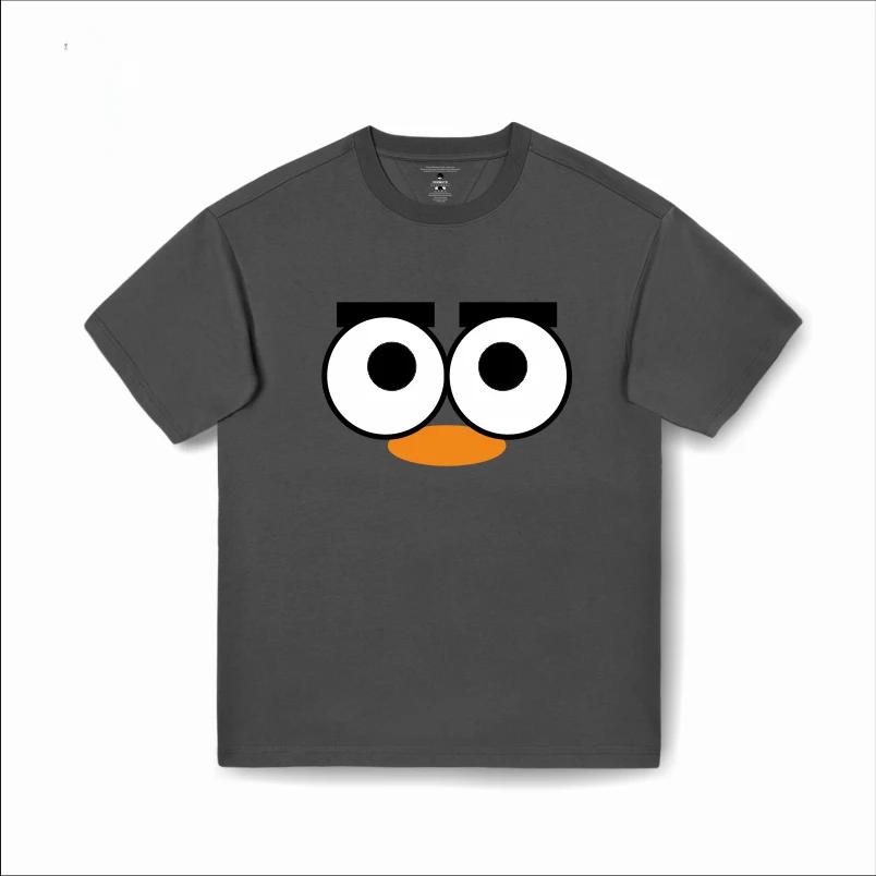 Personality CUTE EYES Print Cotton T-Shirt Man & WoFashion Clothes Personalized Pattern Short Sleeve Crew Neck High Quality