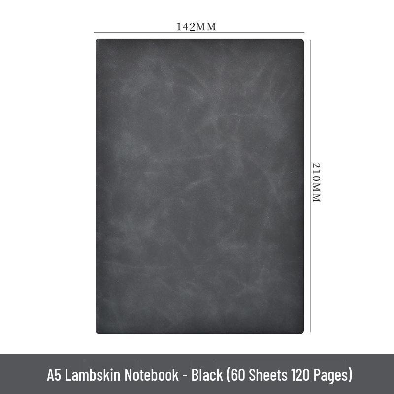 A5 PU Leather Sheepskin Notebook with Custom Logo - Business Diary & Meeting Minutes Book
