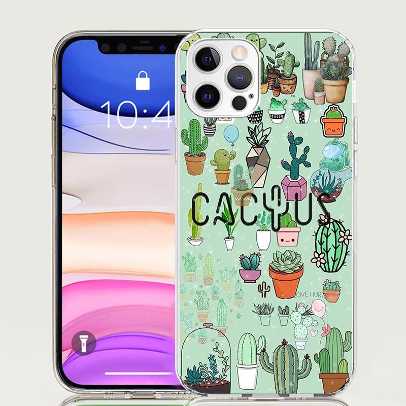 Cactus Vintage Flower Phone Case For iPhone 18 17 Air 16 15 Plus 11 14 Pro Max 13 Mini 12 7 8 + SE Pattern Art Customized Cover 16