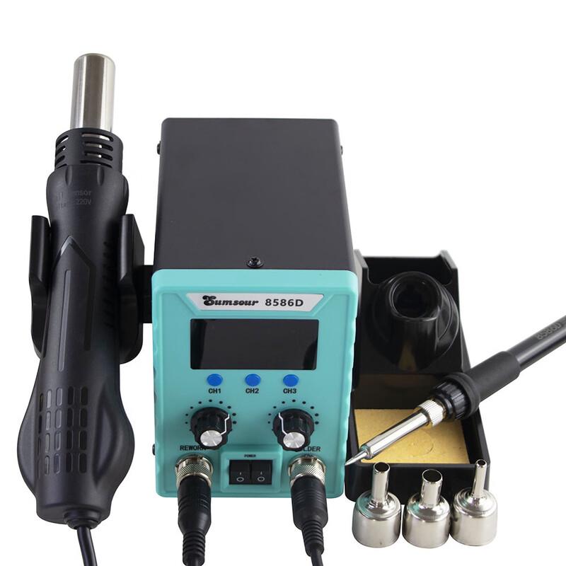 

Xuanzhizhun Dual Digital Soldering Station with Hot Air Gun & Iron CN plug (adapter included)