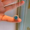 Cross Border Circular Simulation Sea Blue Ring Internet Celebrity Simple Necklace Women's Set