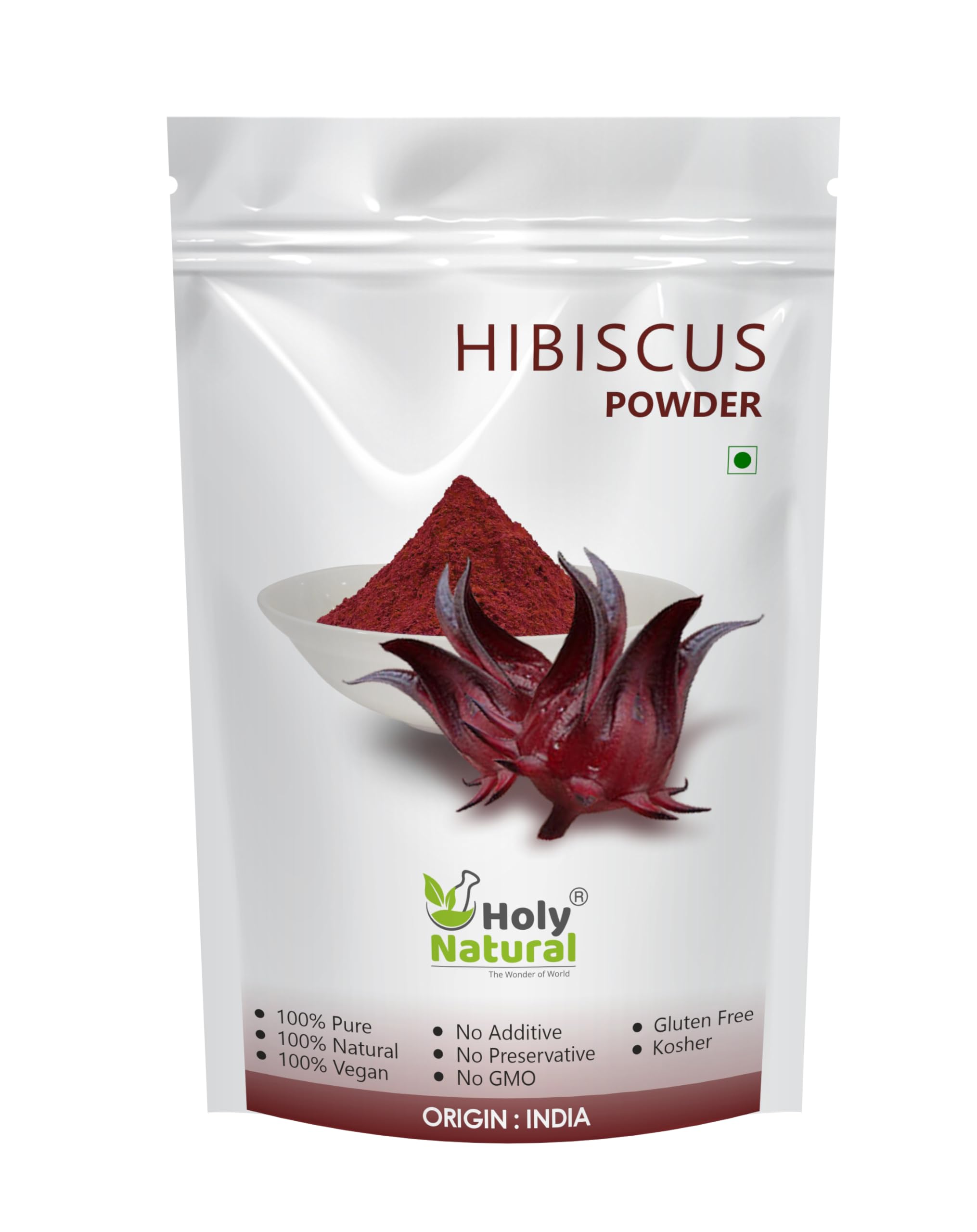 

Holy Natural Hibiscus Powder (200gm), Hibiscus Sabdariffa, Rosella flower powder, Edible Grade, For Hot, Ice, and Cold Tea and Drink, Herbal and