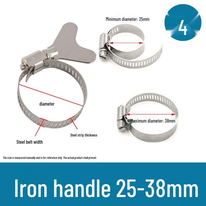 American Style 201 Stainless Steel Hose and Pipe Clamp for Ventilation and Communication Applications