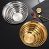 Stainless Steel Dinner Plates Round Salad Serving Plate Easy To Clean Pizza Fruit Bowl for Home Kitchen Outdoor Camping BBQ