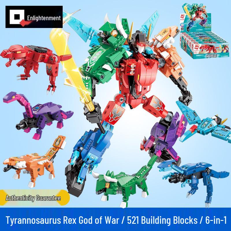 Enlightenment 1414: Shura War God Dinosaur-to-Robot Transforming Toy for Kids