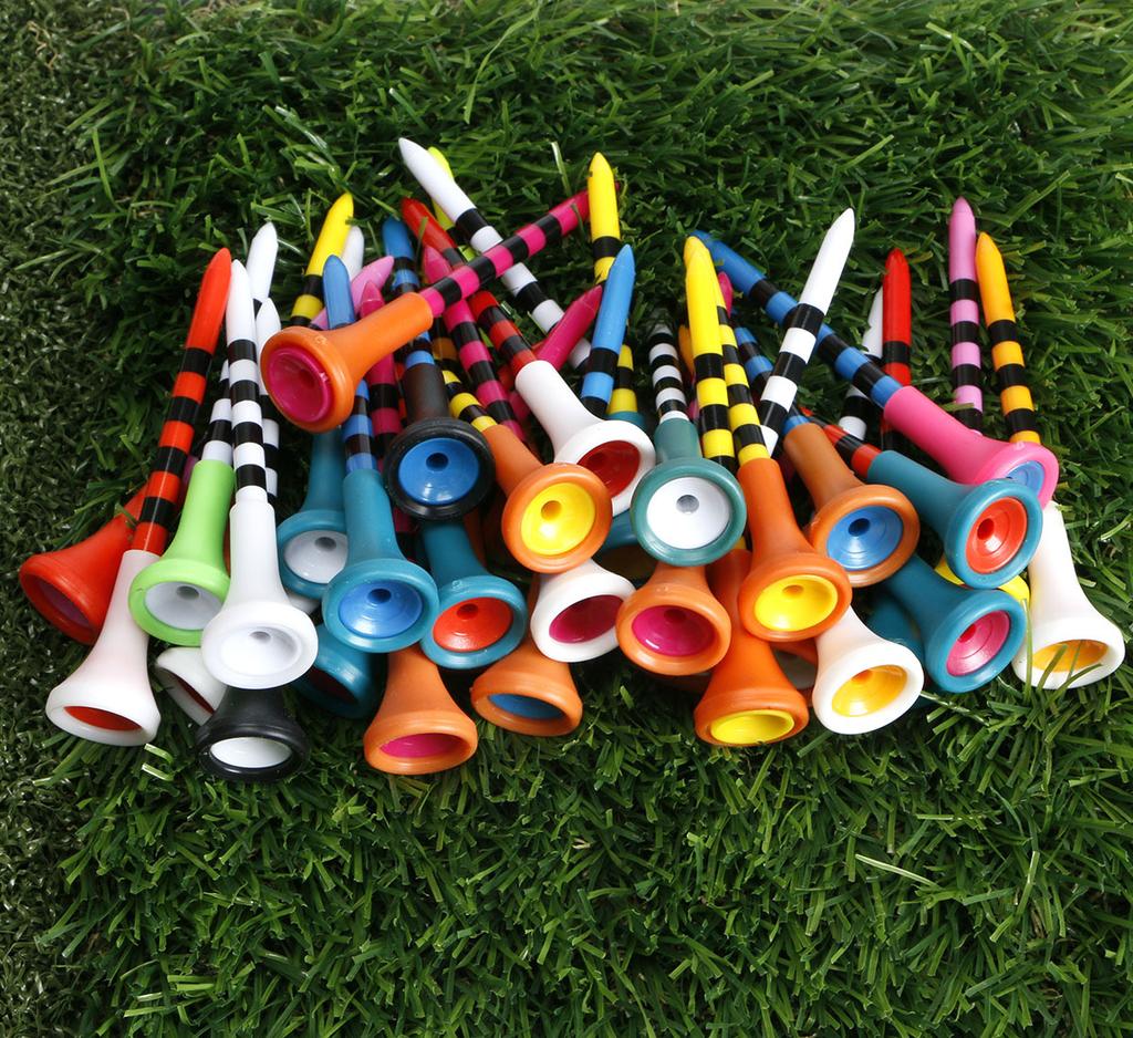 PVC Golf-Tee Kunststoff-Golfball-Basis 70/83mm Weiche Silikonhülle Kappe Mehrfarbig Trainingshilfen Sportzubehör