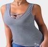 New Cross-exposed Chest Sleeveless Tight-fitting Sexy Primer Top Strap Sleeveless T-shirt Women