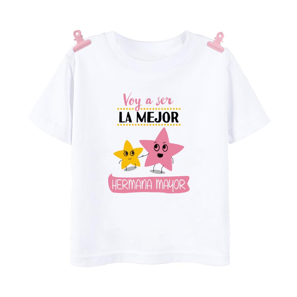 I'm Being Promoted To Big Sister T-shirt Baby Announcement T Shirt Kids Spanish Print Tee Girl Tops Children Tops Summer Clothes
