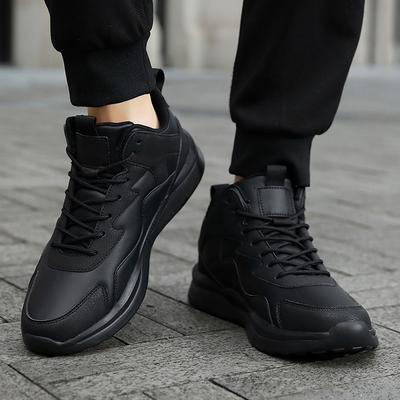 Autumn and Winter Large Size 48 Foreign Trade Lightweight Sports Shoes Men's Running Shoes Fleece Thermal Casual Shoes