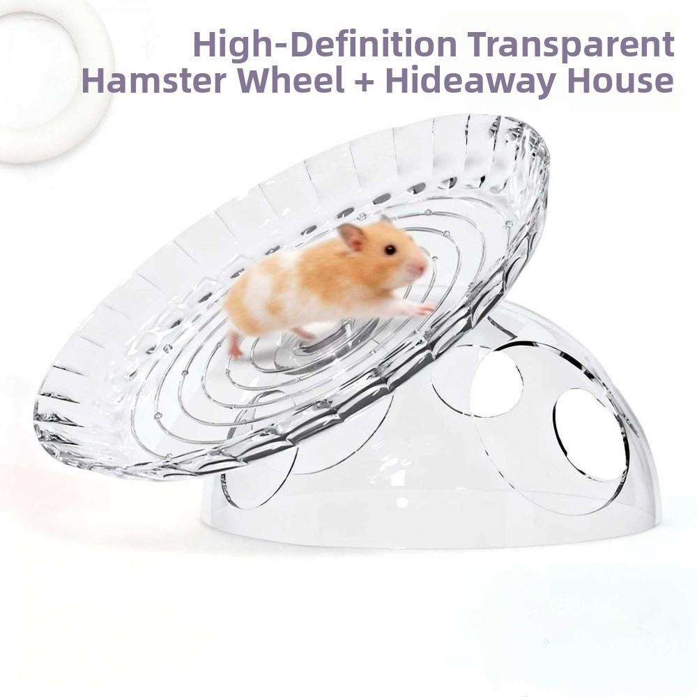 Acrylic Hamster Running Wheel Anti-slip Extra Large Cage Running Wheel Silent Spinner Quiet Pet Exercise Tool