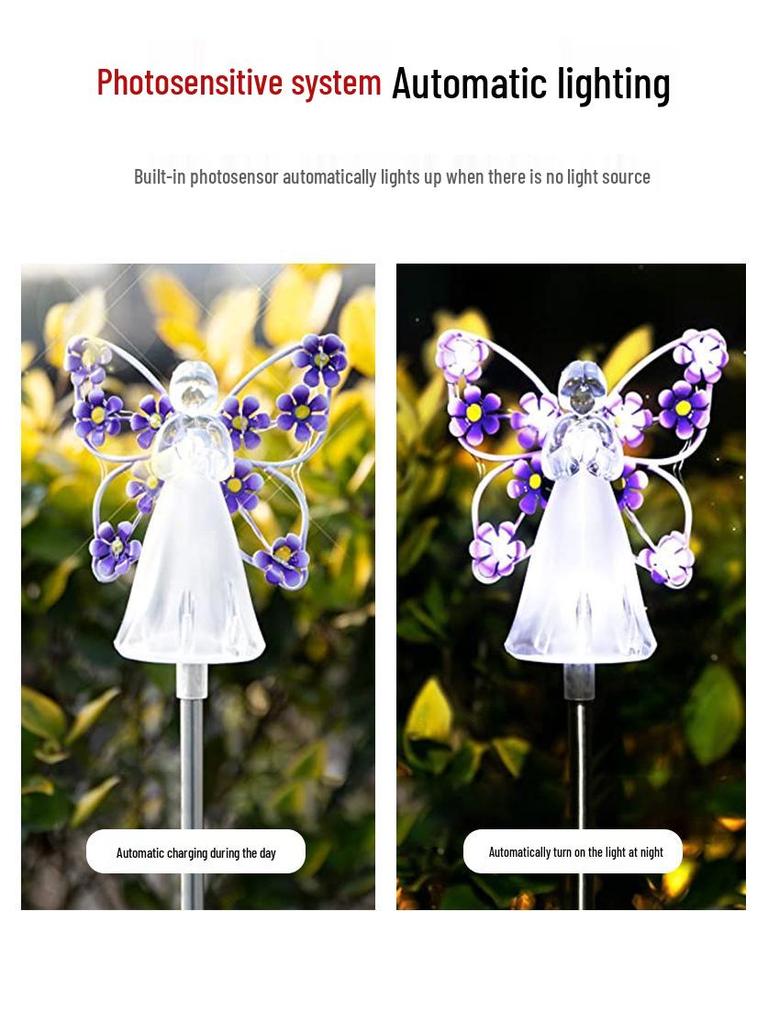 Solar Angel Wind Chime Garden Light - Outdoor LED Decoration