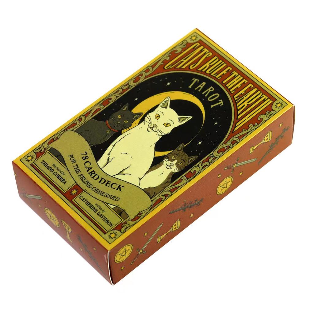 Cats Rule Earth tarotové karty A 78 Oracle English Visions Divination Edition Deck Borad Hraní her