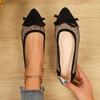 Korean Summer Breathable Single Shoe Flat Heel Bow Mesh Pointed Flat Sole Shoes