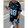 2 Stück Kinderkleidung Jungen Fußball-Outfit Schwarz Gelb Fußballtrikot Shorts Set, Leichte Sportkleidung für das Training