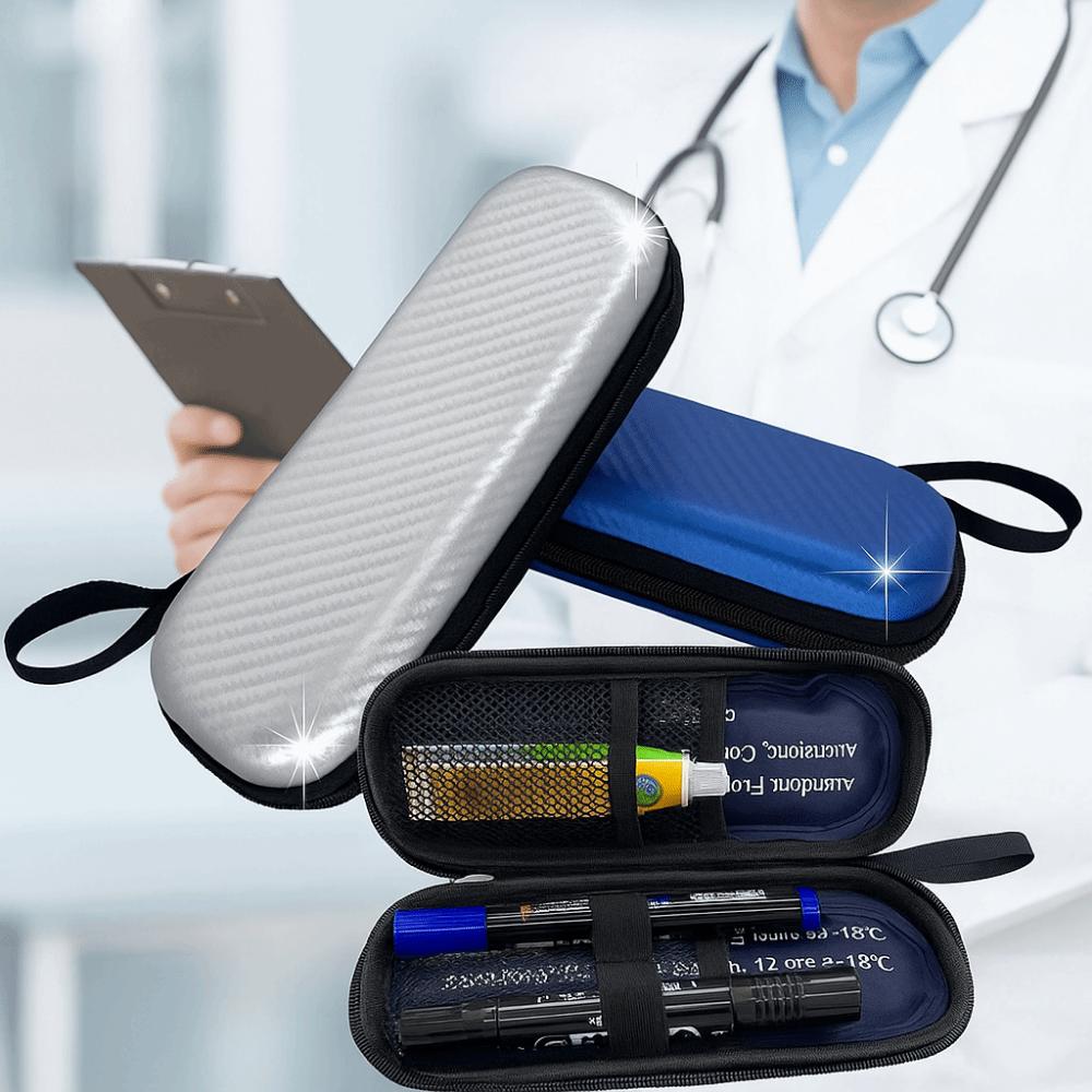 Thermal-Insulated Thermal Insulated Pocket PU Insulin Cooler Insulin Cooling Bag  OffIice