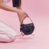 Sweet Cool Bow Heart Mini Bag Purse Women Harajuku Handle Heart Y2k Hand Bag Female Fairy Core Aesthetic Blue Messenger Bags New