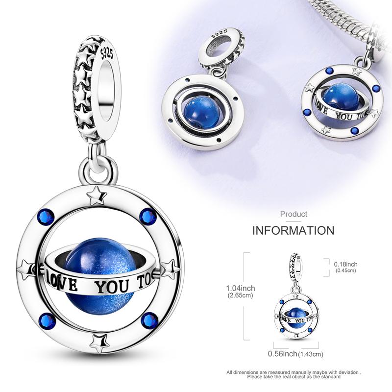 Girl Original Sparking Spinning Charms Metal Snowflake Windmill Lock Pendants Beads Fit Bangle Accessory Gift Ideal for Elegant Fashion Beautiful