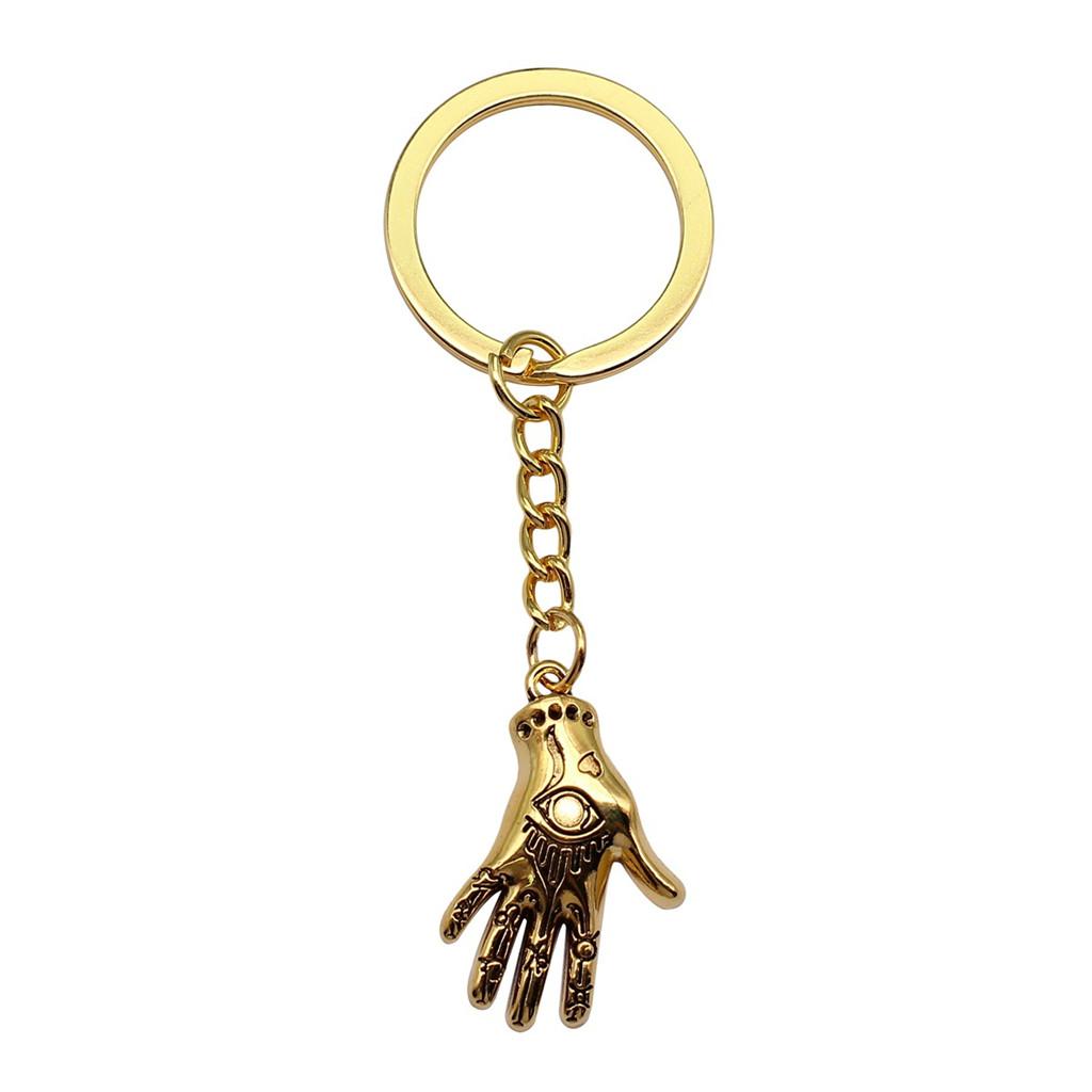 Hamsa Hand Charm Keychain Evil Eye Protection Key Ring 28mm Ring