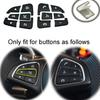 Black Car Steering Wheel Button Switch Trim Cover Sticker Compatible with Mercedes Benz C GLC V Class W205 X253 W447