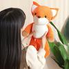 Cute Wildlife Fox Plush Cozy Toy Sweet Doll Short Velvet Fabric Elastic Cotton Filling Fine Stitching Sitting Standing Posture
