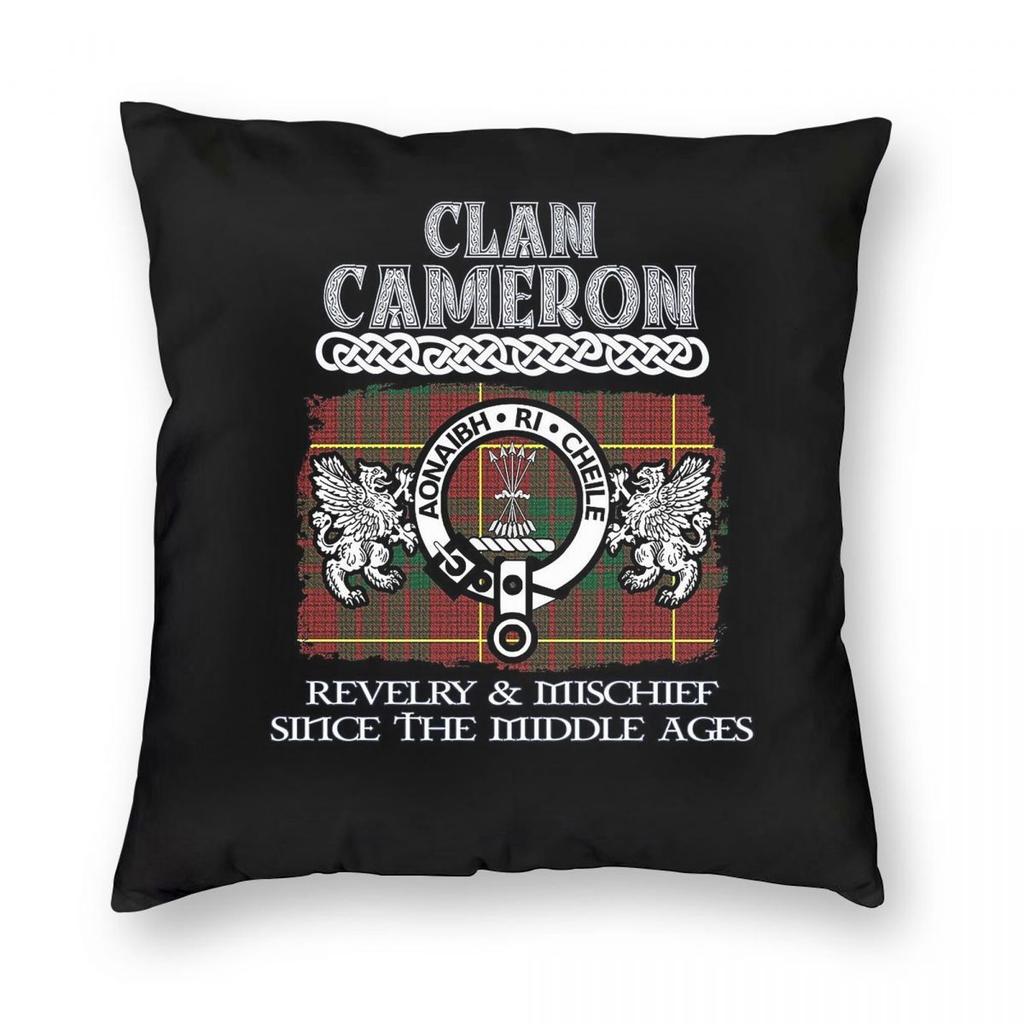 Clan Cameron Crest Scottish Square Pillowcase Polyester Linen Velvet Printed Zip Decor Throw Pillow Case Home