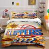 Angels Clippers Basketball Print Bedding Duvet Cover Set Duvet Cover Pillowcases (1*Duvet Cover 2*Pillowcases, Without Duvet Insert)