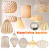 Nordic Creative Paper Origami Lantern Shade Foldable Pendant Light Art Decor for Living Room Dining Room Exhibition Hall