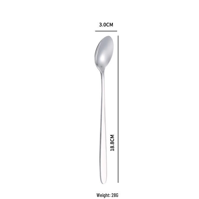 Western Cutlery Set - Thickened Pointed Handle, Stainless Steel Fruit Fork, Dessert Spoon, Steak Knife, Fork & Spoon, New Chinese Style.