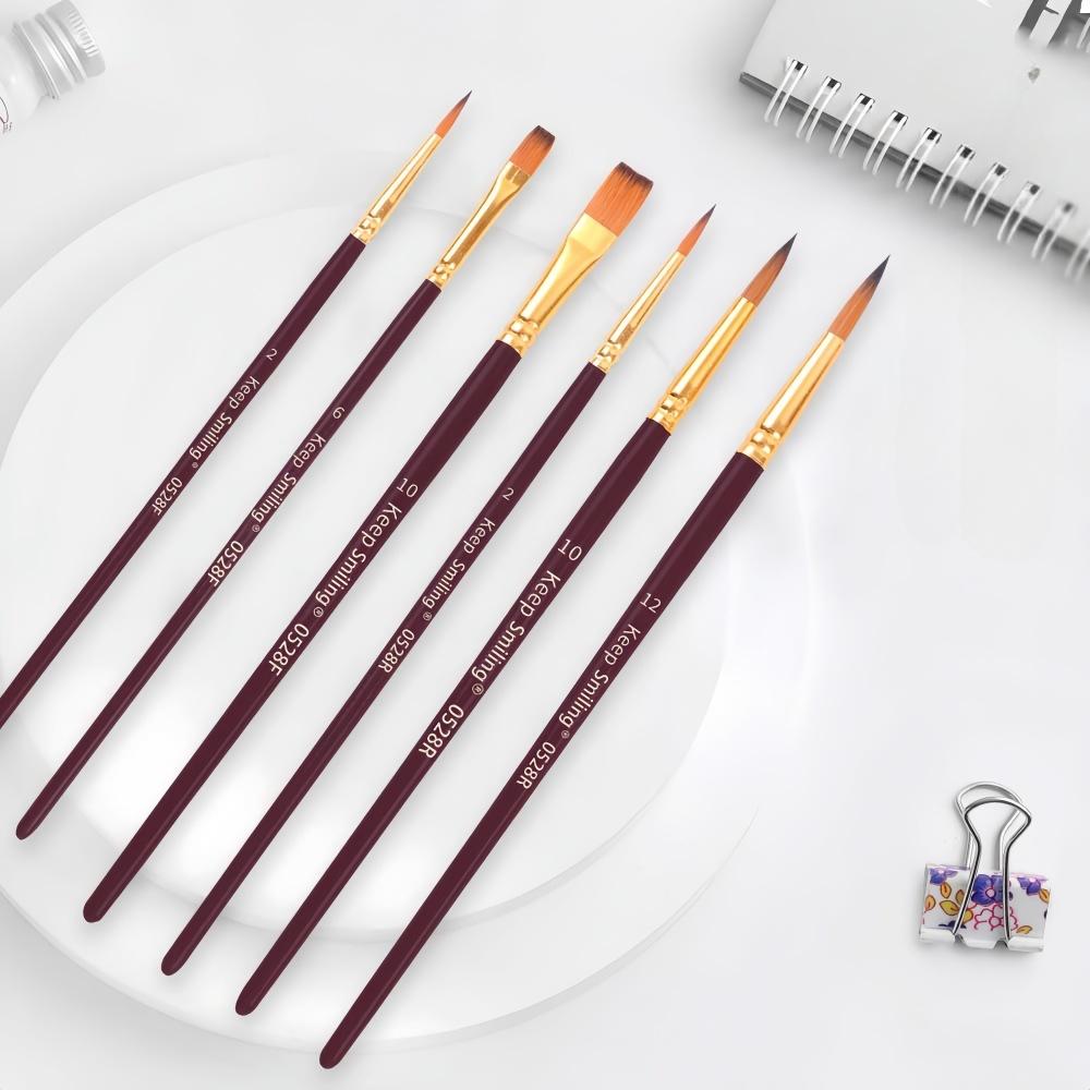 Acrylic Nylon Hair Brush, 3 Pieces, Multi Specification Set, Pigment Brush, Watercolor Watercolor Powder Brush, Drawing Hook Pen, Art Tool