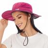 [Bassdash] Women's Fishing Hat - Water-repellent, UPF50+ UV Protection, Quick-drying, Lightweight Cap - Fishing, Sun Hat, Farming, Hiking (Rose Pink/D