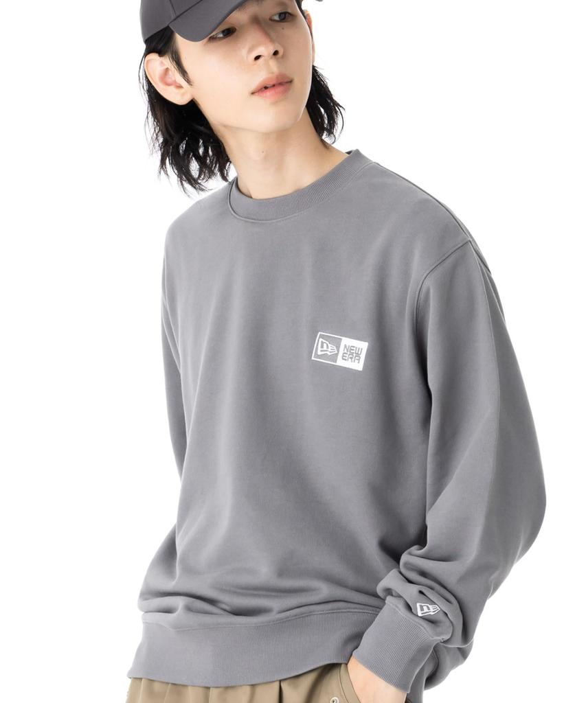 NEW ERA Sweatshirt Crew Neck Box Logo Embroidery Misty Morning XXL