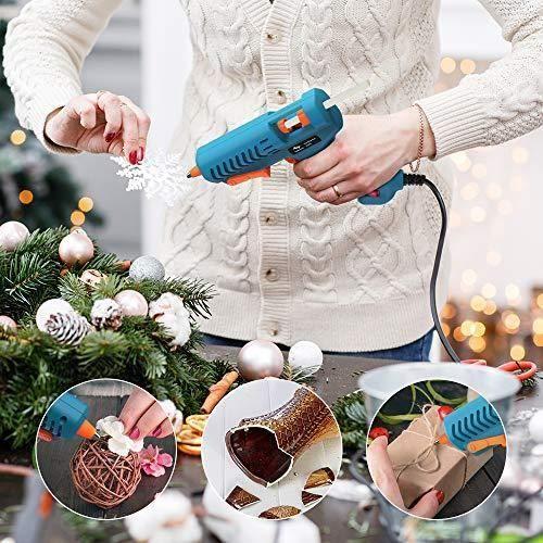 Pistolet à Colle - Tilswall 50W - Chauffage Rapide - 75 Bâtons de Colle - Anti Écoulement