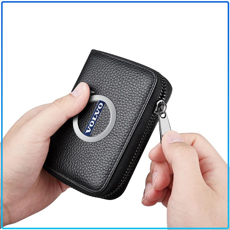 Driver License Holder Card Bag Driving ID Passport Card Wallet Sticker For Volvo 240 C70 S40 S50 S60 S70 S80 S90 V40 V50 V60 V90 XC40 XC60 XC90