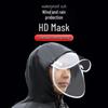 Men's Black Reflective Full-Body Raincoat and Pants Set for Motorcycle Riding