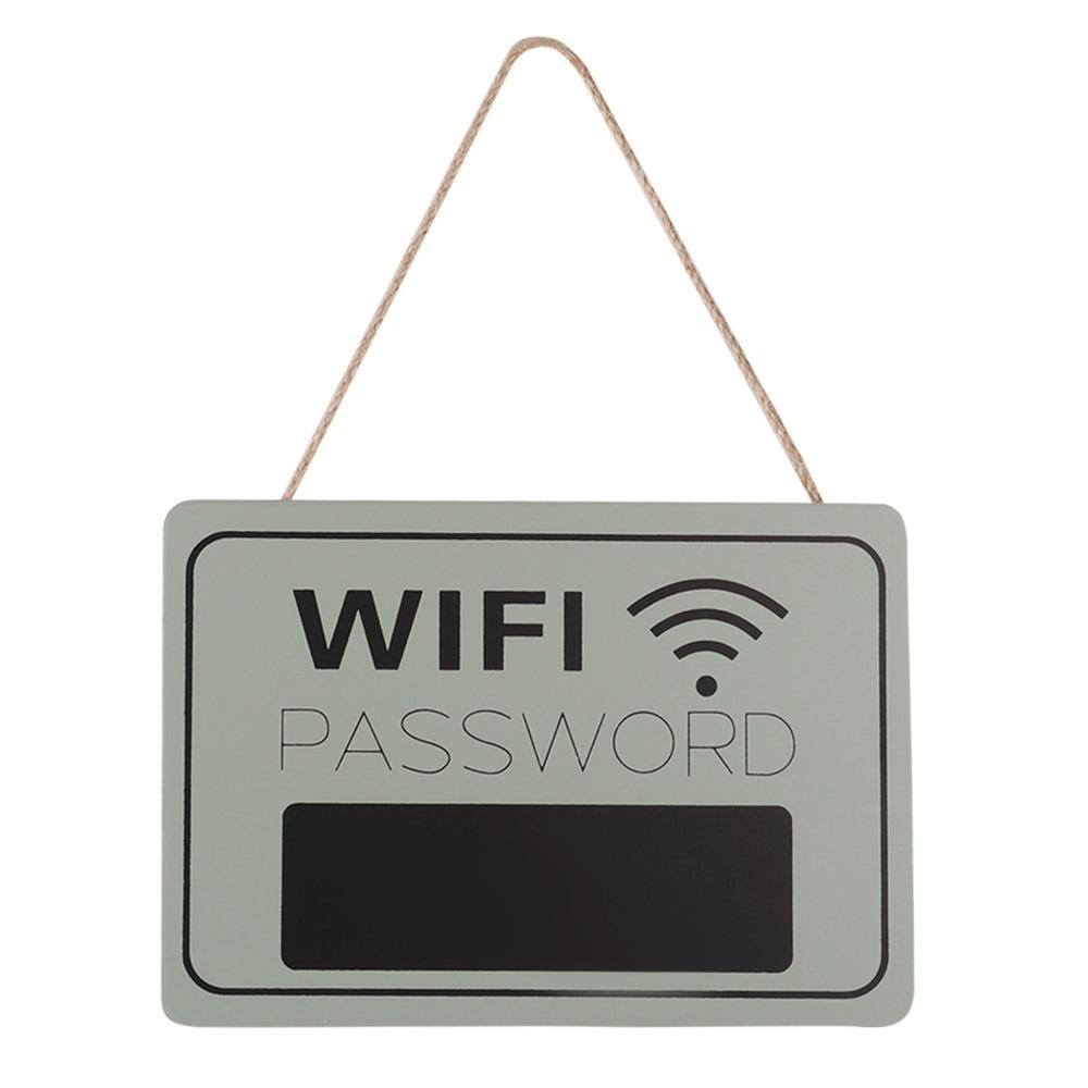 Rectangle WiFi Wall Sign Wooden Wall Decor Plaque Chalkboard WiFi Sign  Hotels Offices