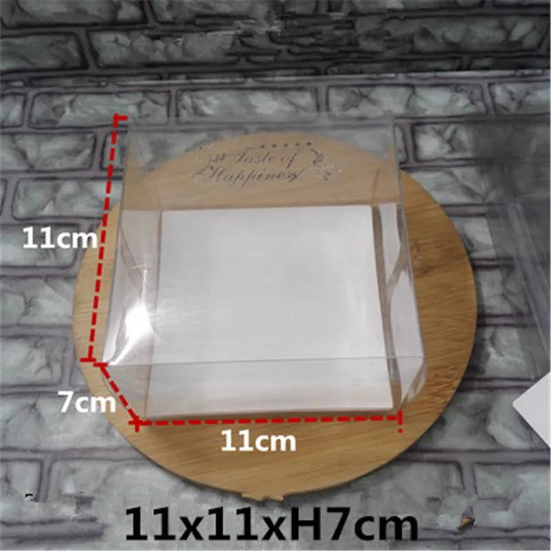 Cheese Mousse square plastic box Cupcake transparent cake case with Handle Wedding Favors Packaging casket baking accessories